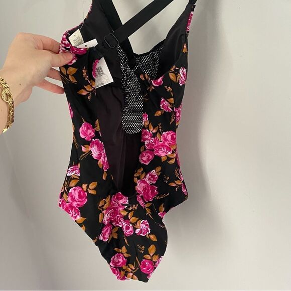 Volcom Junior's Desert Rose Print One-Piece Swimsuit Size S - Picture 2 of 3